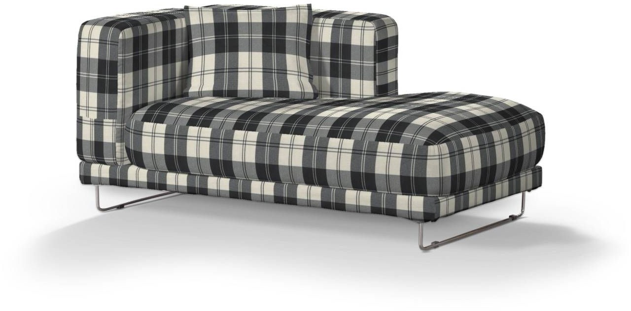 Dekoria Pokrowiec na szezlong Tylösand prawy krata czarno-biała szezlong tylösand prawy Edinburgh 675-115-74