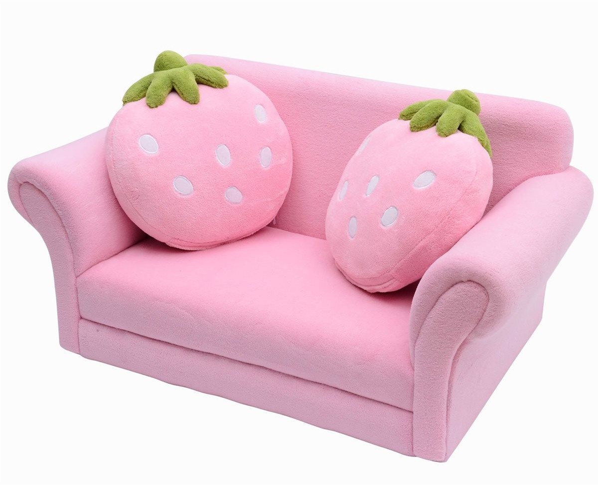 Homcom Sofa dziecięca Fotel Kanapa (sofa truskawka)