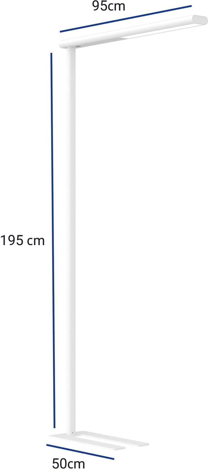 MAUL Lampa stojąca biurowa LED MAULjet ściemniana biała