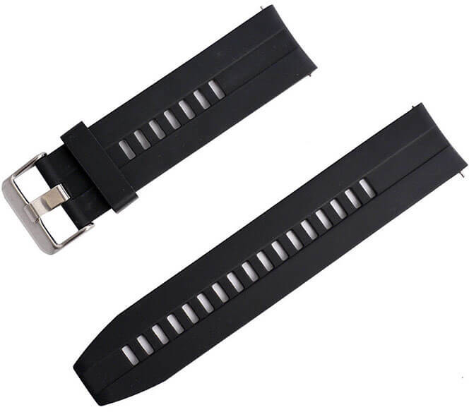 Cyfra.eu Pasek sportowy Wymienny pasek do smartwatcha 22 mm Czarny Wymienny pasek czarny silikon
