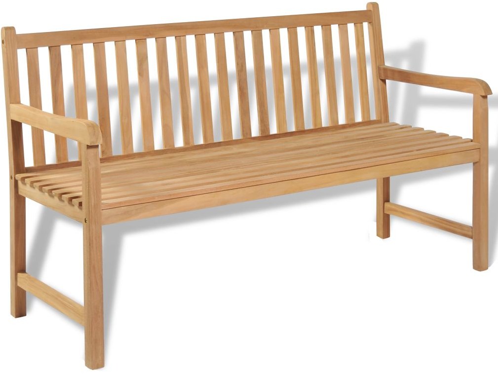 vidaXL Ławka ogrodowa, drewno tekowe, 150 x 62,5 90 cm