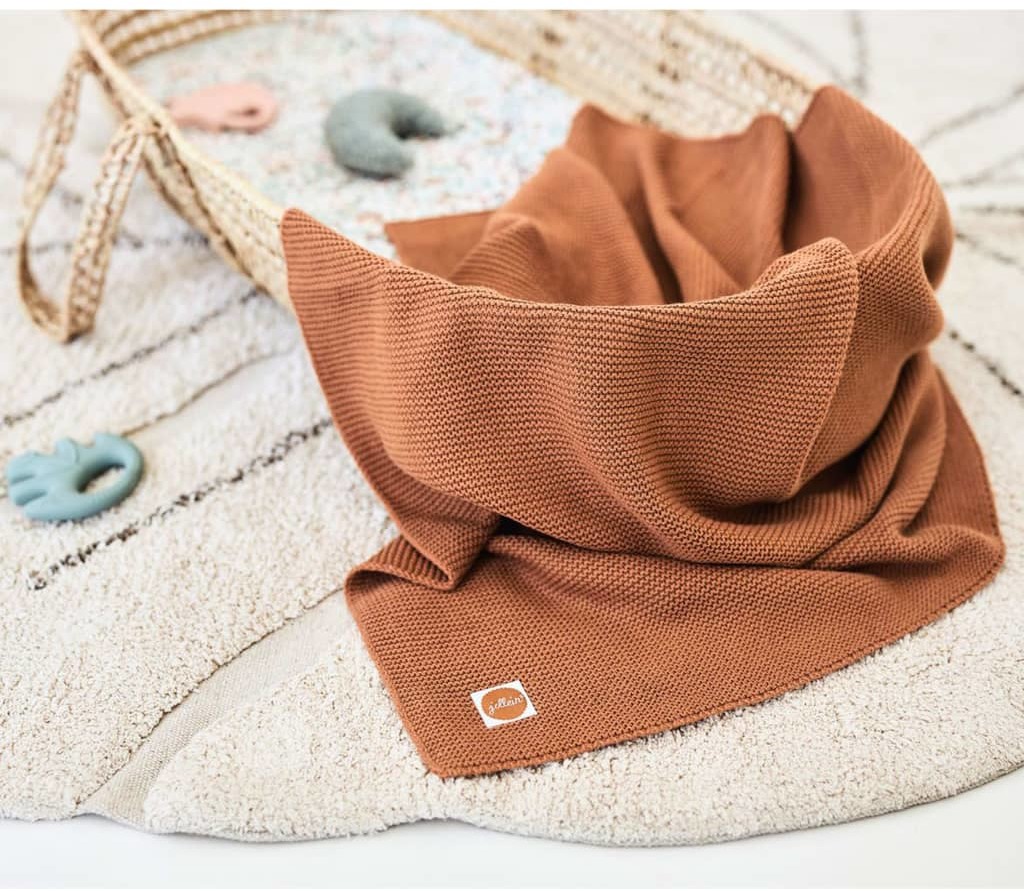 Jollein Kocyk Basic Knit, 75 x 100 cm, karmelowy Smits Assen