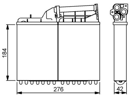NRF Wymiennik ciepła, ogrzewanie wnętrza 58053