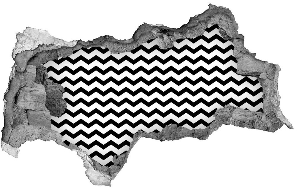 Wallmuralia.pl Dziura 3d fototapeta naklejka Zygzaki