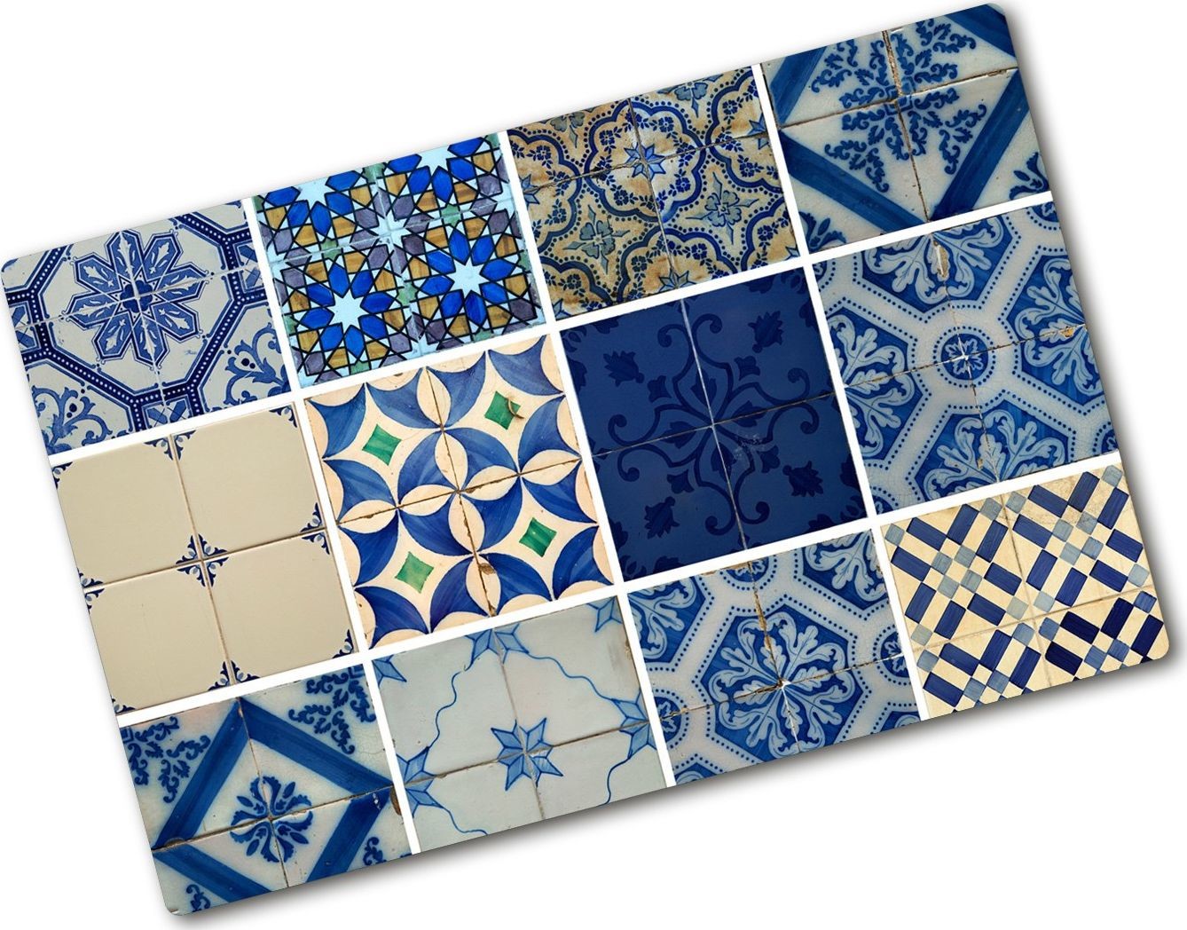 Tulup Deska do krojenia  Szklana ochrona kuchenki Bierka szachowa 80x52-51328611 tw2-ean-ko-80x52-f-95653108