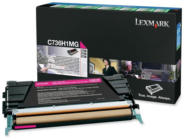 Lexmark Wyprzedaż Oryginał Kaseta z tonerem do C736 | zwrotny | 10 000 str | magenta C736H1MG_wyp