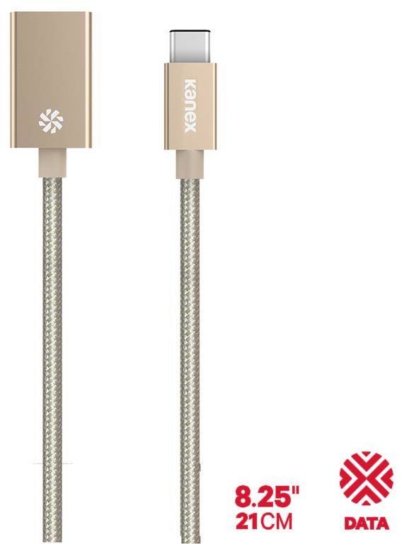 Kanex przejściówka DuraBraid Aluminium z USB-C na USB 3.0 typ A (Gold) b2btrade-6872-0