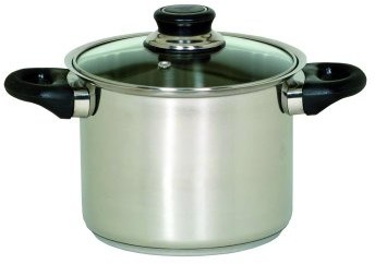 Krüger Karl  garnek do smażenia Denver, duszonych garnków, z pokrywką szklaną, wykonana ze stali nierdzewnej, do wyboru różne rozmiary, srebro, 20 cm 100020 DE
