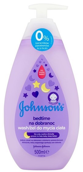 Johnson&Johnson Baby Bedtime Żel do mycia ciała dla dzieci na dobranoc 500ml
