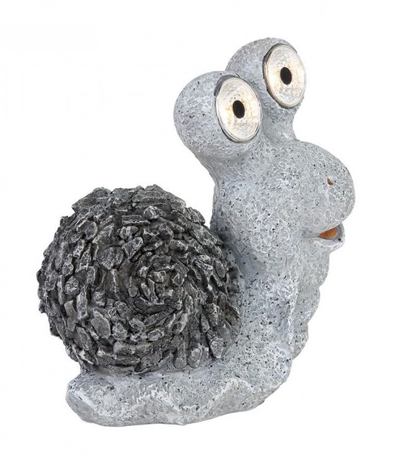 Globo Lighting SCHNECKE Lampa solarna LED Siwy 2-punktowe Wesoły śmieszny Obszar zewnętrzny SCHNECKE Czas dostawy od 6-10 dni roboczych 33205