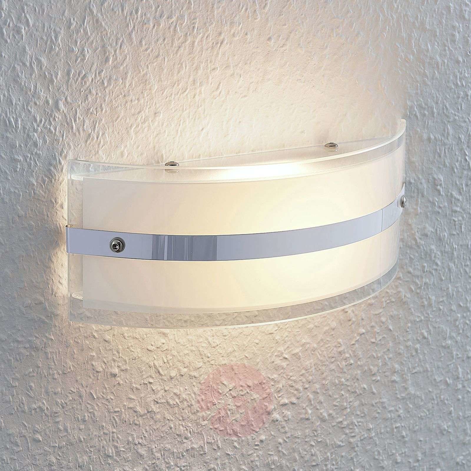 LINDBY Szklana lampa ścienna Zinka z LED, 25 cm