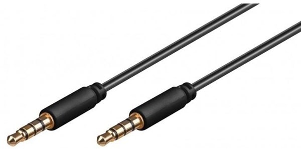 Pro Pro MiniJack 3.5mm Slim 4P - Bk - 1.5m 4040849638282