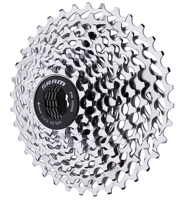 SRAM Kaseta PG-1050 srebrny / Ilość biegów: 10 / Stopniowanie: 12-36 00.2418.034.010