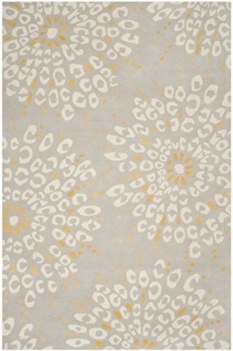 Safavieh cpr355 a 4 Clark ręcznie ze wzorami dywan, wełna, szary/kość słoniowa, 121 x 182 x 1.27 cm CPR355A-4