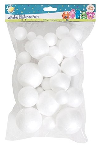 Docrafts polistyren Meatballs, assorted sizes (Pack of 40) by Craft Planet