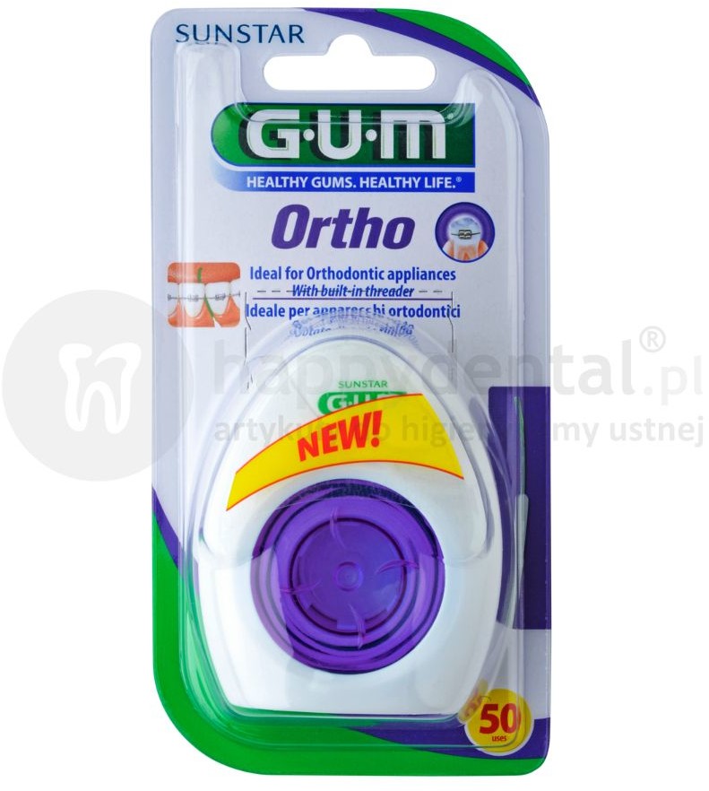 Sunstar GUM Sunstar 3220 OrthoFloss nić dentystyczna do aparatów ortodontycznych