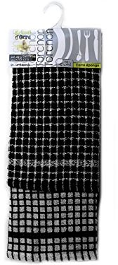 Soleil d'ocre Obrazek 2 ściereczek do naczyń Carree eponge Czarny 722002