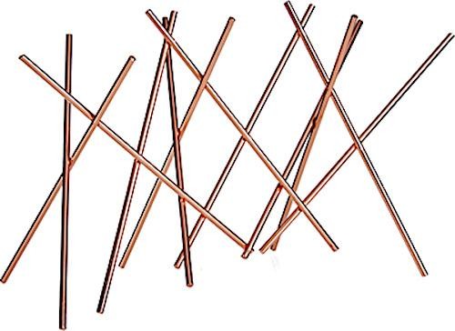 Gondol stojak na naczynia 17 x 39,5 x 25 cm stal rose gold twm_985613