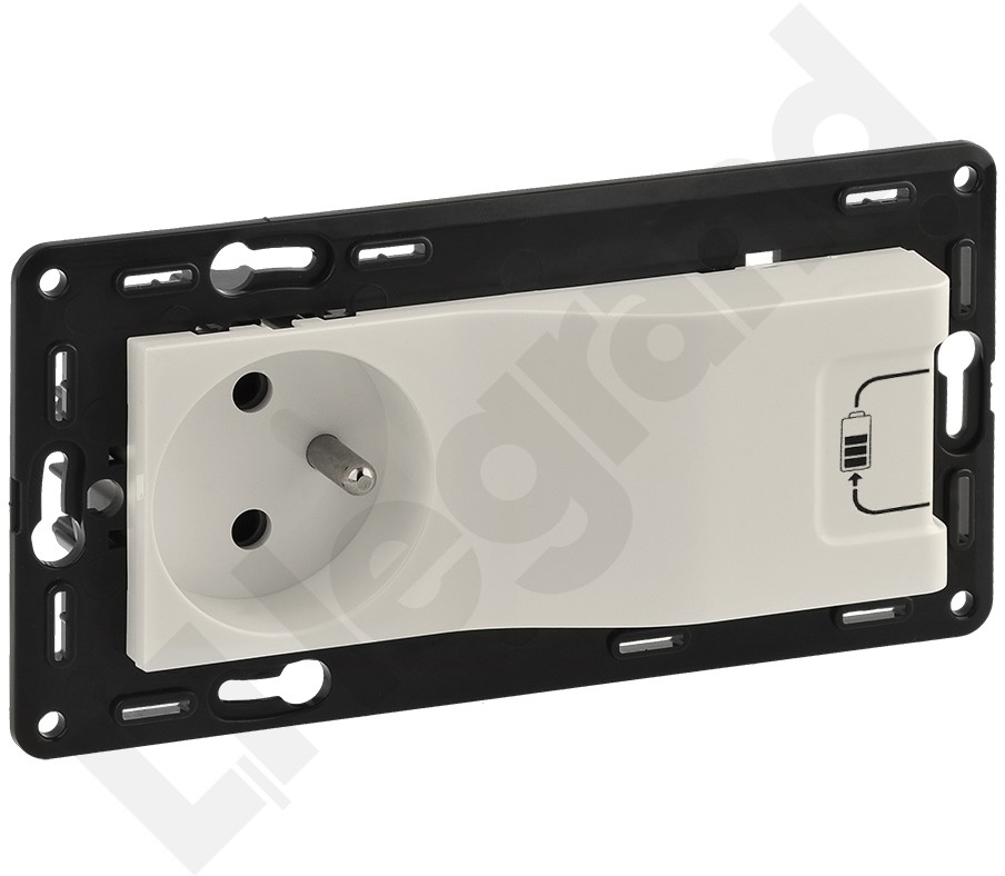 Legrand Klawisz łącznika uniwersalny z podświetleniem VALENA ALLURE Aluminium 755087