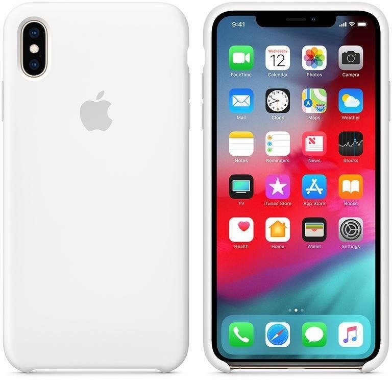 Apple Silicone Case - Silikonowe etui iPhone Xs Max (biały) b2btrade-MRWF2ZM/A-0