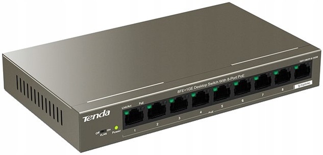Tenda TEF1109TP-8-102W switch PoE zasilanie kamer