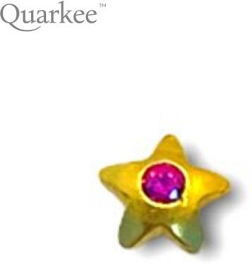 Quarkee Quarkee 22K Gold Star with Ruby / Gwiazda z rubinem