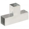 vidaXL Łącznik do słupków w kształcie T, metalowy, 81x81 mm