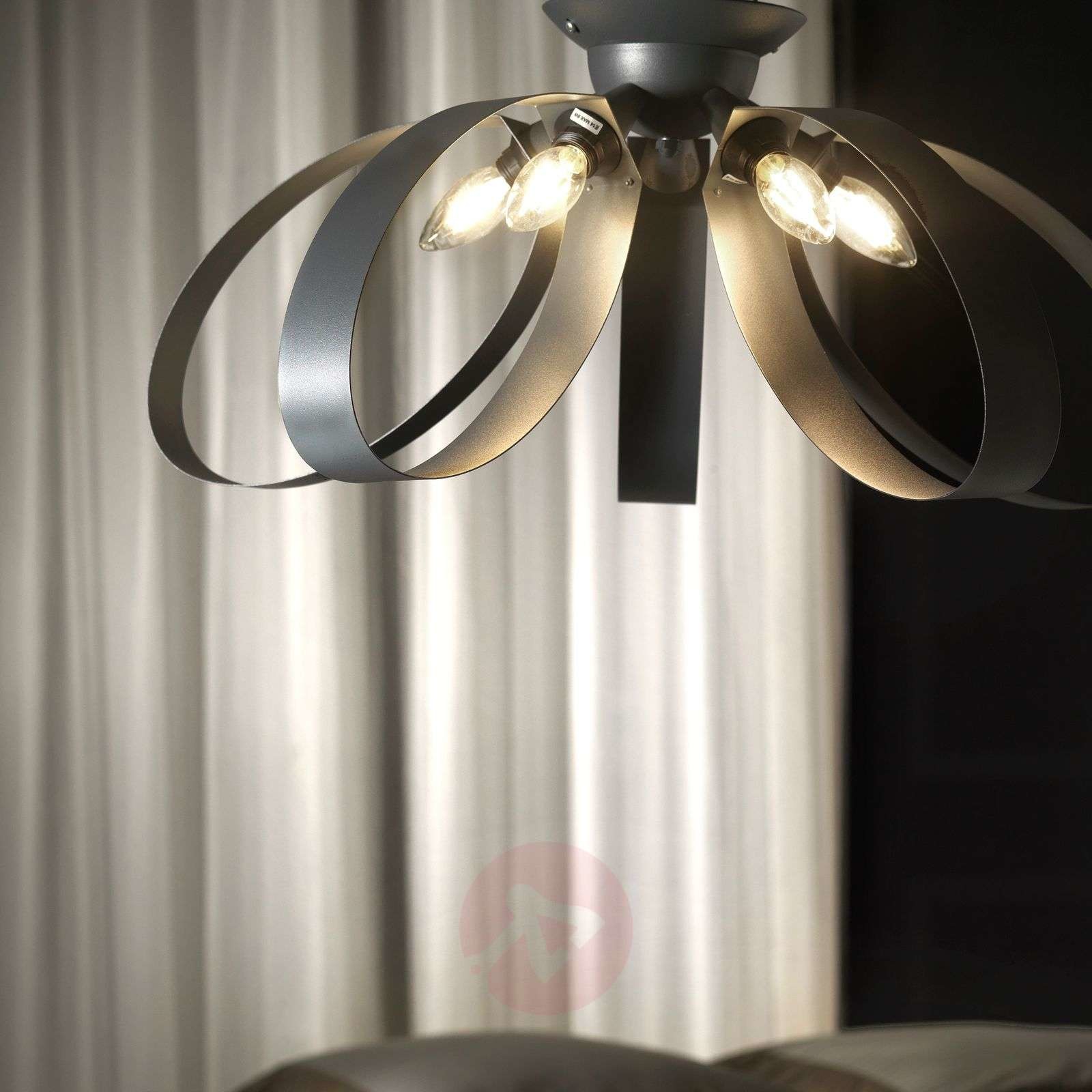 ONLI Lampa sufitowa Serena, 5-punktowa, antracytowa