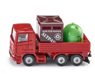 SIKU Metalowa Ciężarówka Z Pojemnikami Na Odpady 0828 4006874008285