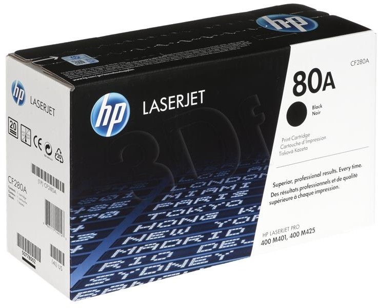 HEWLETT-PACKARD Toner HP CF280A (oryginał HP80A HP 80A; 2 700 stron; czarny) CF280A