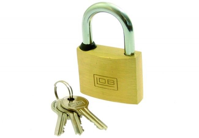 Kłódka zatrzaskowa mosiężna KD-30