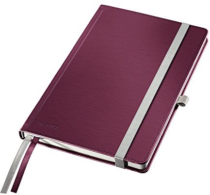 Leitz Style 44850028 notatnik, twarda oprawa, format A5, w linie, bordowy 44850028