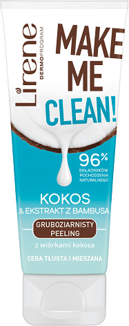 Make Me Clean! peeling do twarzy Kokos & Ekstrakt z bambusa 75ml