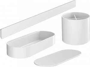 Hansgrohe 27968700 WallStoris Zestaw łazienkowy biały matowy