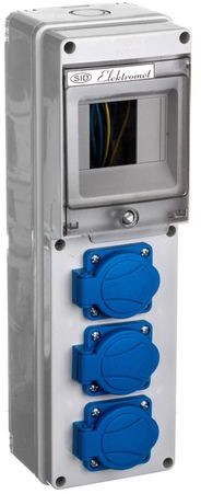 Elektromet Spółdzielnia Inwalidów Rozdzielnica budowlana 4 moduły, 3x16A 2P+Z RSE-01 IP54 942060