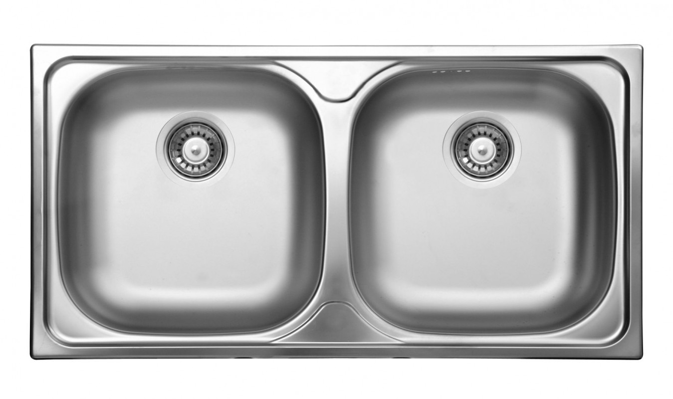 Deante Xylo Zlewozmywak stalowy 2-komorowy 78x43,5 cm bez ociekacza satyna ZEX0203