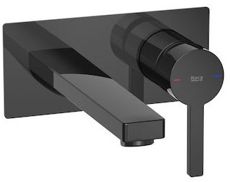 Roca Naia Black Bateria umywalkowa podtynkowa czarna A5A3596CN0