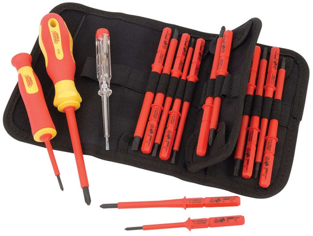 DRAPER Tools Zestaw wkrętaków izolowanych z testerem napięcia, 18 cz Tools (05776)