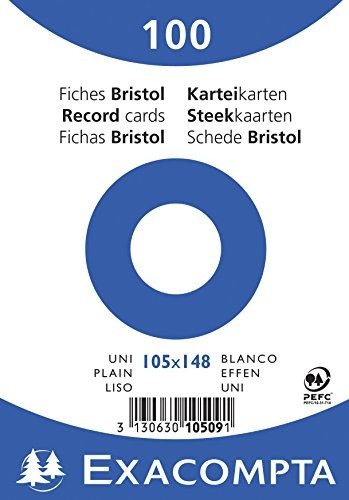 Exacompta fiszek A6 BLA  szt./PKG Biały 10509E
