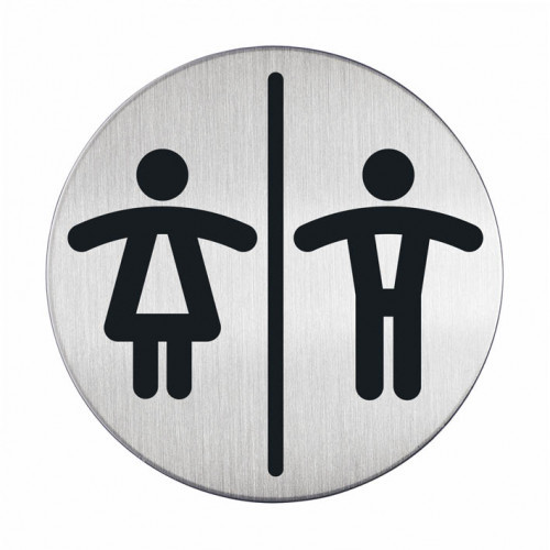 Durable 492023 DURABLE Tabliczka 83 symbol WC: dla pań i panów srebrny szt. 492023