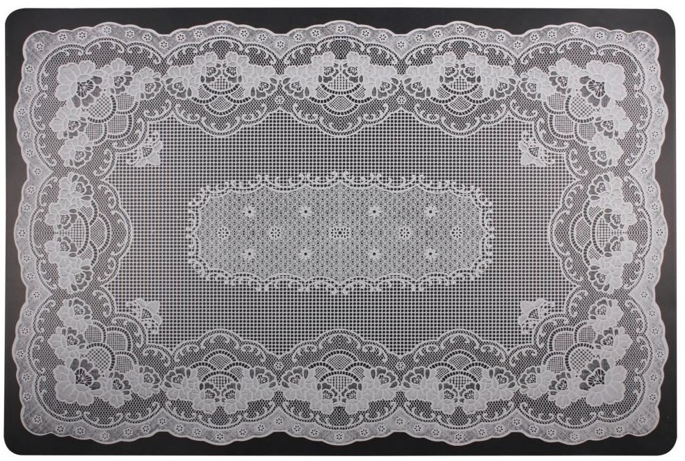 UNIGLOB Podkładka na stół BOBBIN prostokątna 44 x 29 cm biała