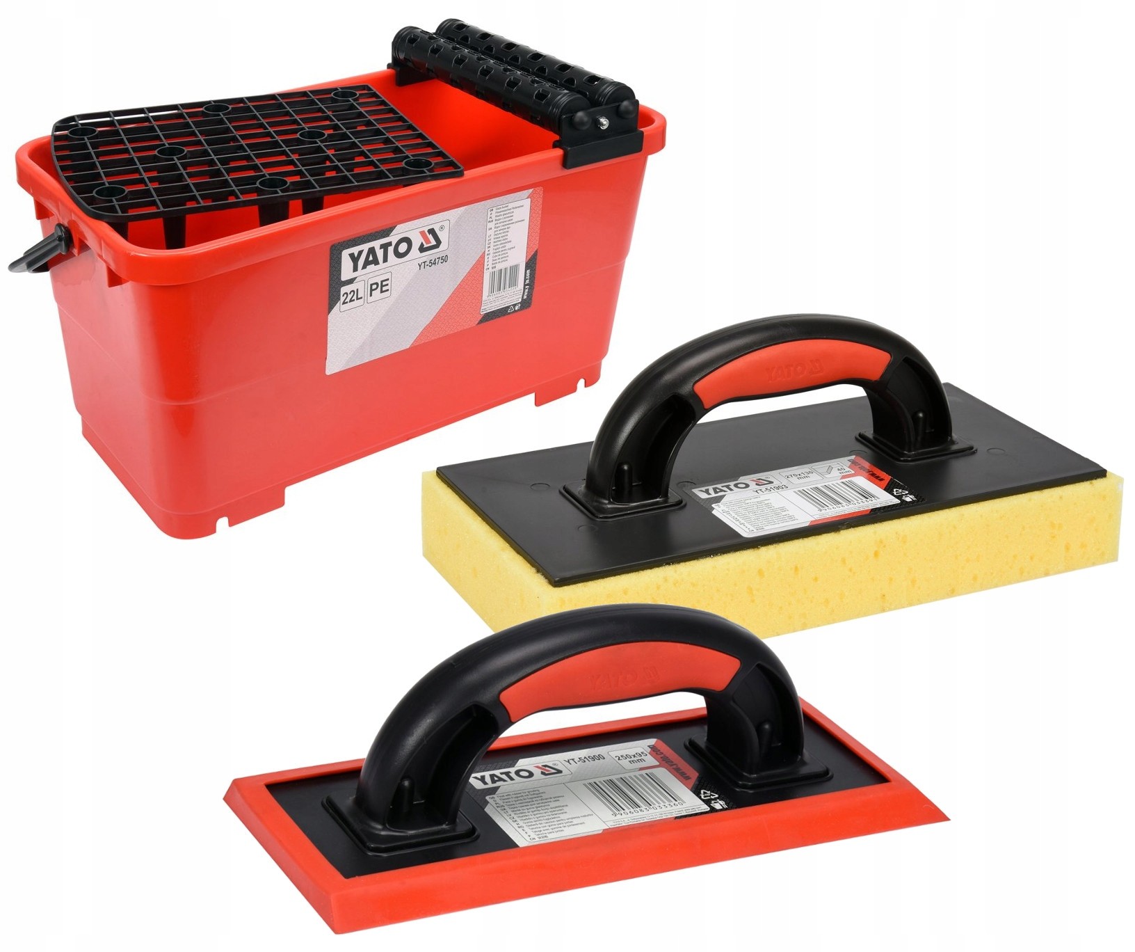 Wiadro Do Fugowania kratka rolki 2x paca 22L Yato