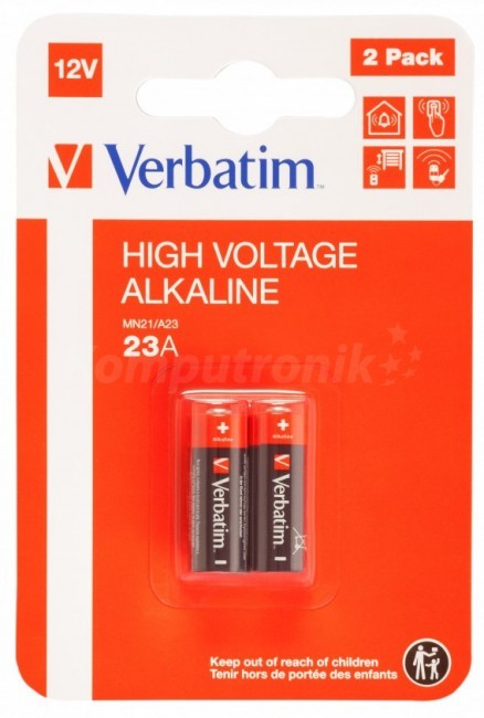 Verbatim alkalicznaA23 MN21 2 szt 49940