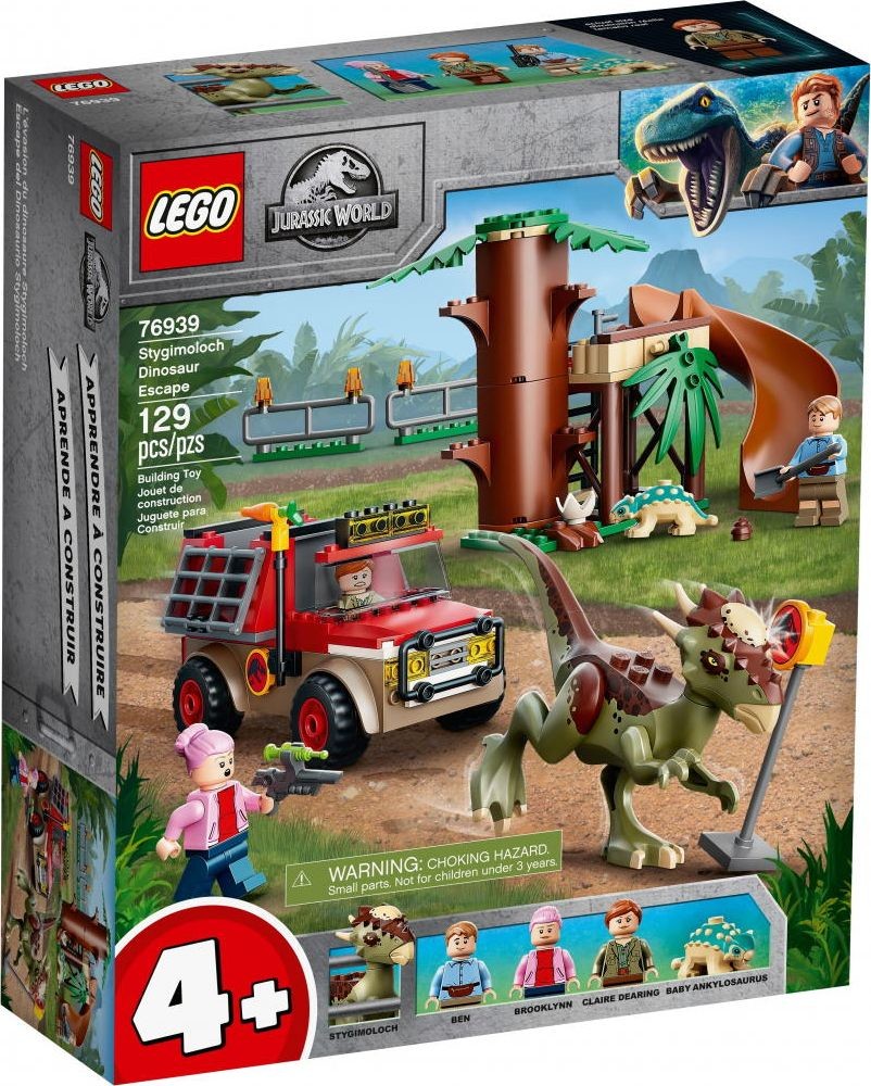 LEGO Zestaw konstrukcyjny Jurassic World 76939 Ucieczka stygimolocha; świetna zabawka z dinozaurem dla dzieci od 4 lat (129 elementów) 76939
