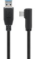 Goobay kabel USB 3.0 USB-C Type-C kątowy 90 stopni 66502 150cm z obsługą szybkiego ładowania do 3A 66502