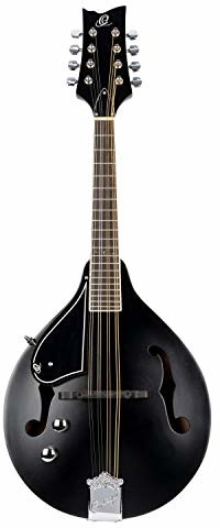 Ortega Guitars ORTEGA A-Style Series Mandoline 8 String Lefty - czarny z kieszenią i paskiem (RMAE40SBK-L) RMAE40SBK-L