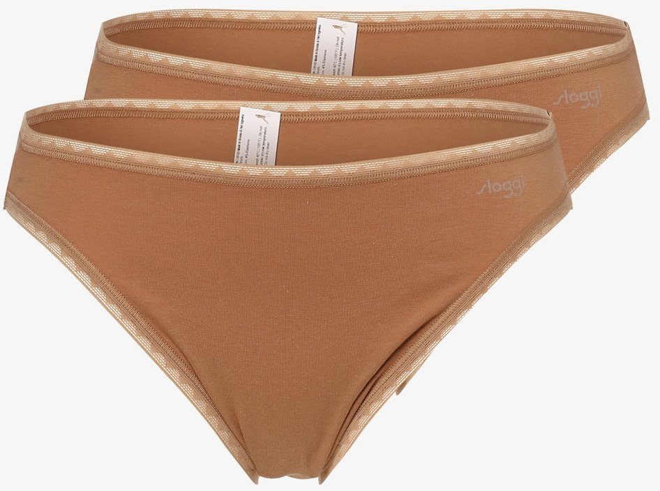 Sloggi Damskie figi tai, 2 szt. w opakowaniu GO Allround, brązowy