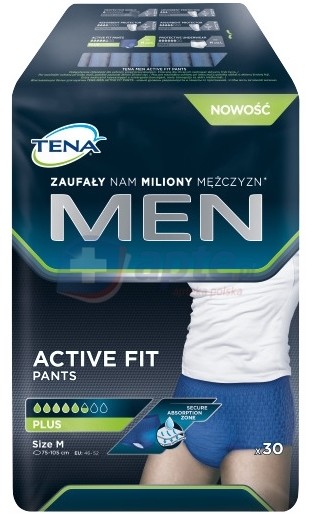 SCA Tena SCA Hygiene Products Majtki chłonne Men Active Fit Pants Plus rozmiar M x30 sztuk