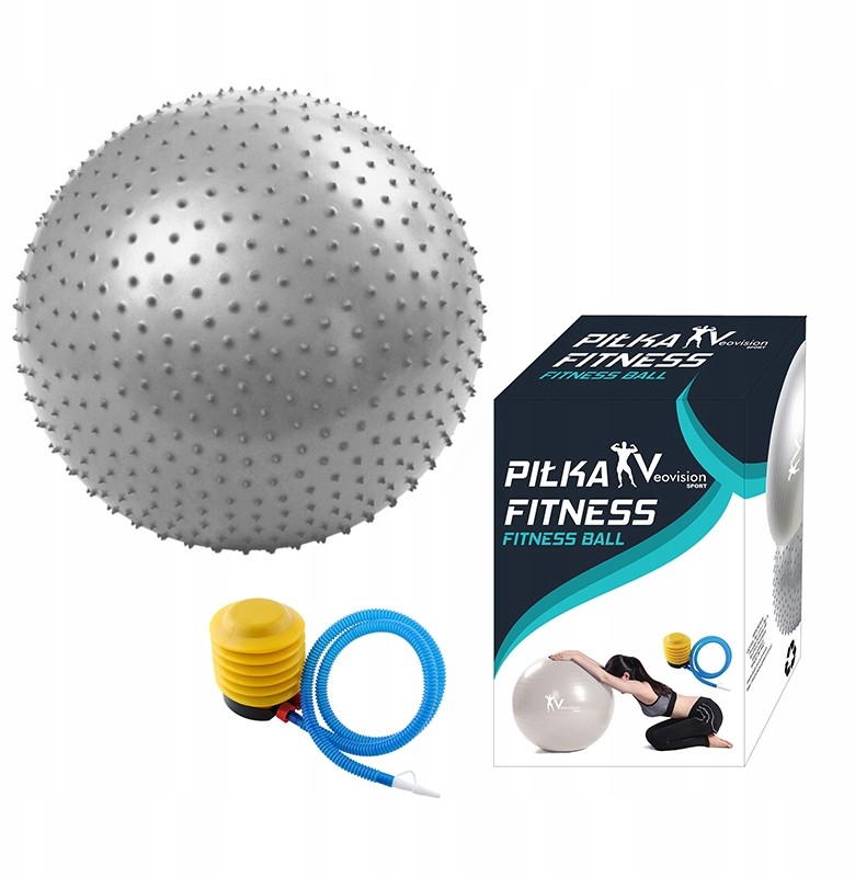 Piłka do Ćwiczeń z Kolcami Rehabilitacja + Pompka