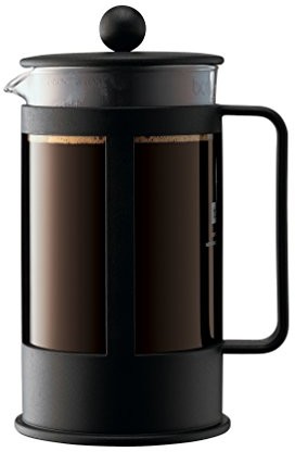 Bodum Kenya zaparzacz do kawy (system french press, można myć w zmywarce) czarny, czarny, 1 l 1788-01